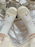 Süße Lolita-Schleife Beige Janes - Flach geknotet Matt Accent Mary