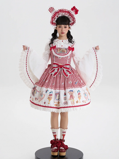 Sleeves Lolita Shirt White Old School Bell Long