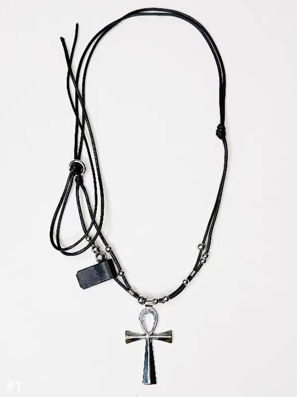 Cross Pendant Silver Y2K Necklace - Kiwi Store