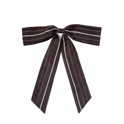 Brown Tie Bow Striped