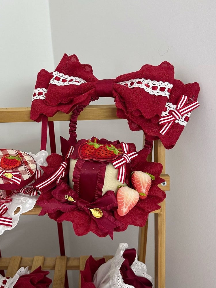 Large Pattern Lolita Sweet with Red Butterfly Bow KC