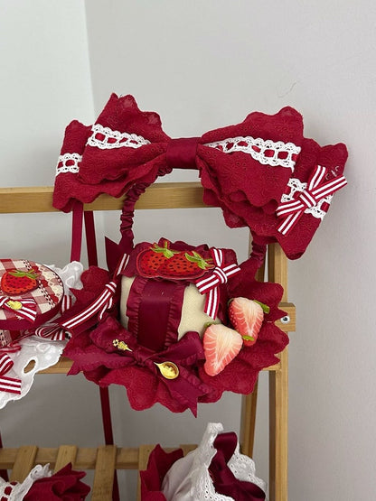 Large Pattern Lolita Sweet with Red Butterfly Bow KC