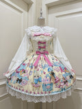 Skirt Print Teddy Lolita Jumper and Yellow Sweet Cream Ice