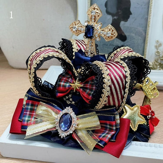 Mini Hat Decorated Lolita Crown Cross Idol Options 2