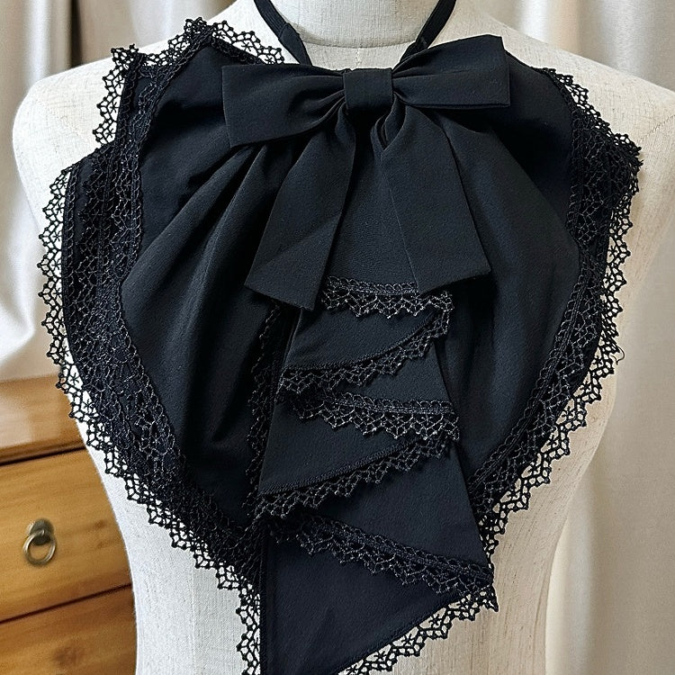 Tie Black Gothic Jabot Lolita
