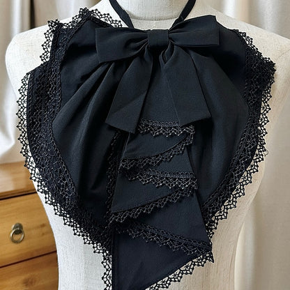 Tie Black Gothic Jabot Lolita