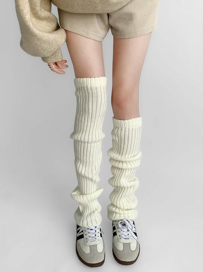 Knitted Retro-Style Leg Warmers 7 Colors
