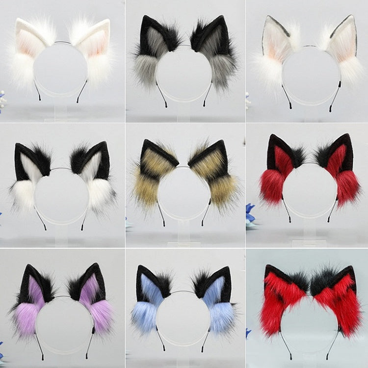 9 Faux Cute Ear Wolf Fur Lolita KC Colors