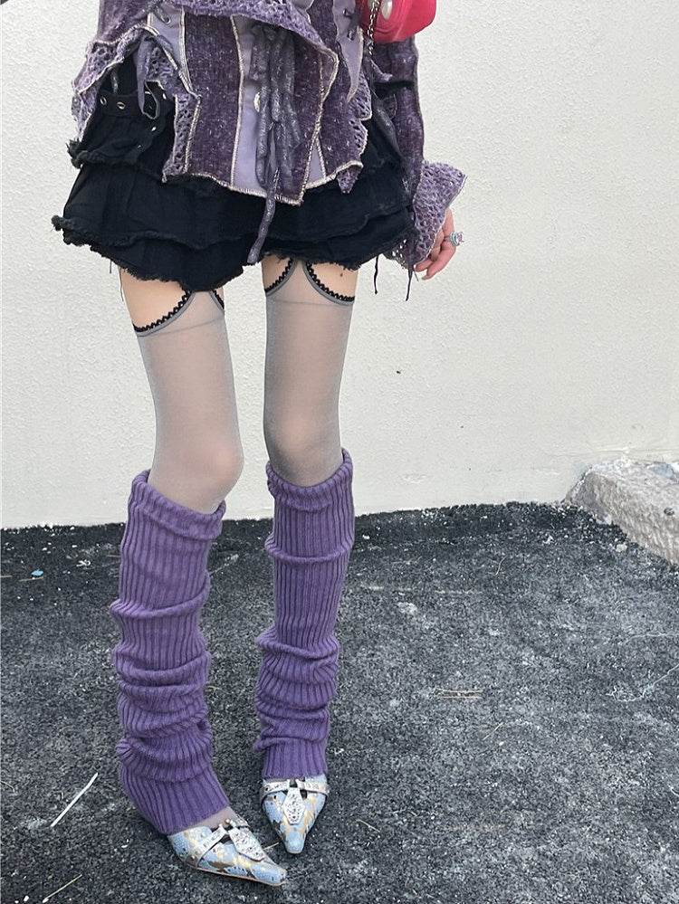 Knitted Color Options 7 Warmers Leg 90CM Y2K