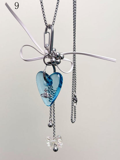 11 ネックレス ハート Y2K オプション ペンダント