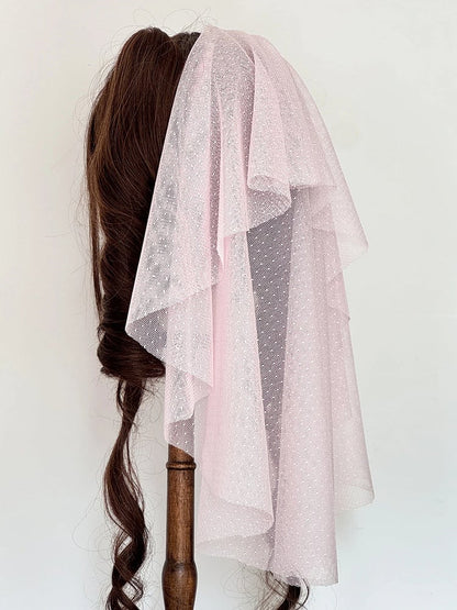Bow Lace (Multi-Colorways) Veil with KC Matching