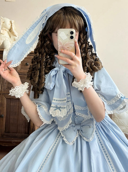 Cape Ears Hooded Bunny Blue