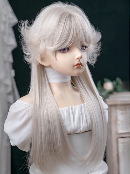 Blonde Pony 72 mit Air Beige glatte Perücke CM Länge