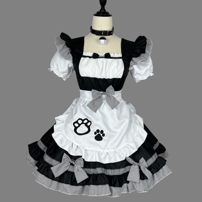 Sweet Lolita Cat Maid Dress with Headband (S-XXL)