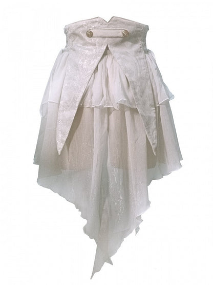 Buttons Ouji Lolita Gold-tone Belt White Corset