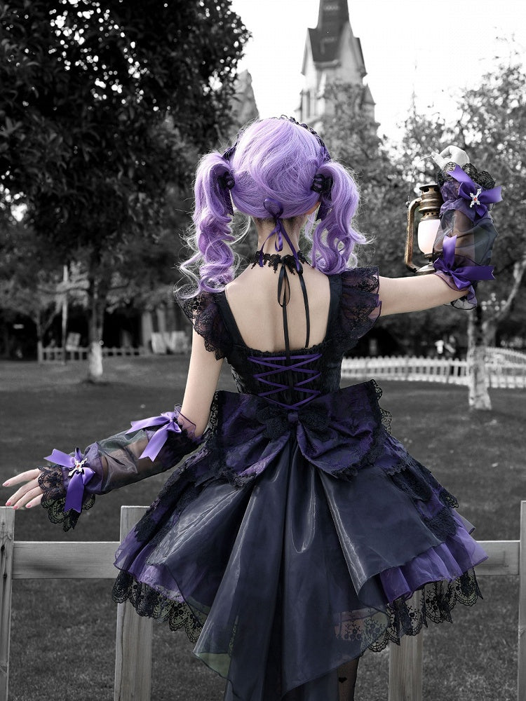 Gothic Lolita Bowknot Train in 2 Colors - Dream Flower Box