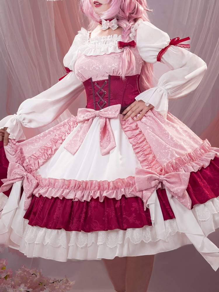 Honkai Impact 3 Elysia Pink Boning Dress Lolita-Style Cosplay Kostüm