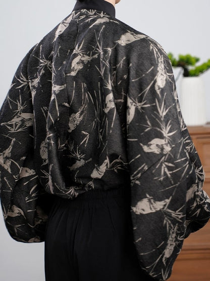 Black Banded Unisex Collar Han-inspired Blouse -