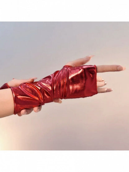 Cyberpunk Futuristic Fingerless Gloves - Mr. Cat