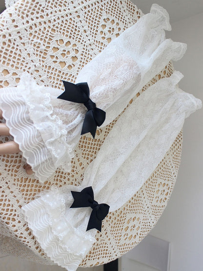 Color Trim Sleeves Options Bowknot 10 Lace Detachable Details