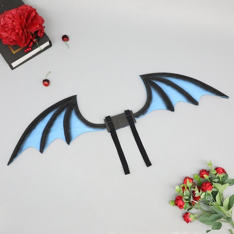 Fledermausflügel Halloween SchwarzRot/Grau/Lila/Blau