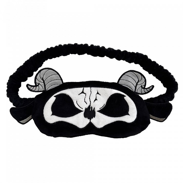 Black and White Grim Reaper Gothic Plush Sleep Mask