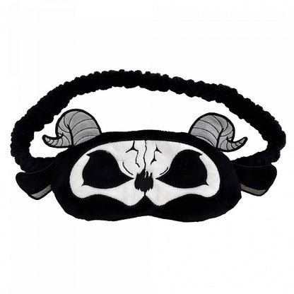 Black and White Grim Reaper Gothic Plush Sleep Mask