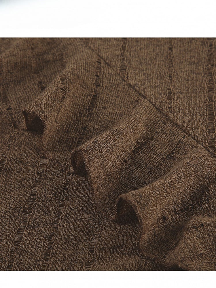 Glockenärmel Saum Weiß Millard Braun + Cardigan Fashion Kleid Asymmetrischer Cami Rock