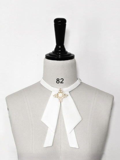 White Klein Bow / Blue Fashion Ouji Tie