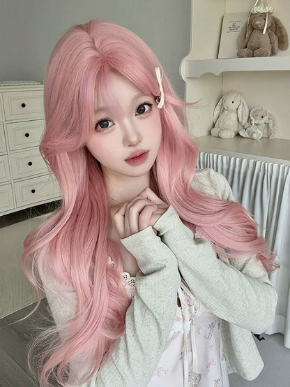 70cm Curly Wavy Wig with Full Fringe - Alice Garden