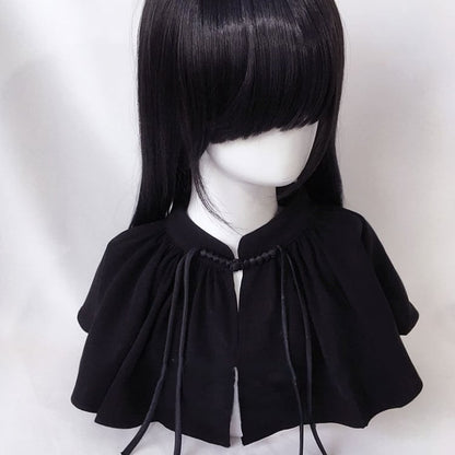 Shawl Black/White Gothic