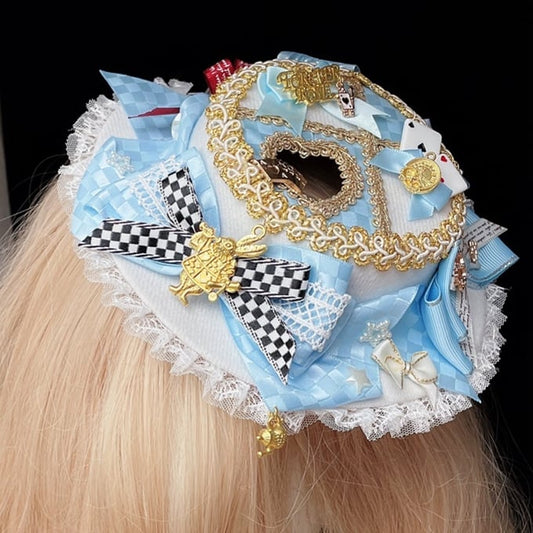Alice in Hat Options Decorated Poker Vibes Bowknot 3 Mini Details Color Wonderland