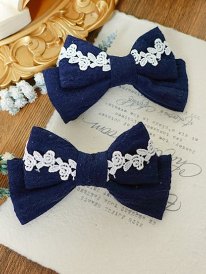 Bowknot Hairclip Sweet Lace 7 Lolita Color Options