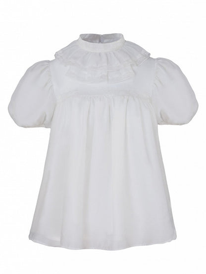 White Sleeves Blouse Ruff Puff Lolita Collar
