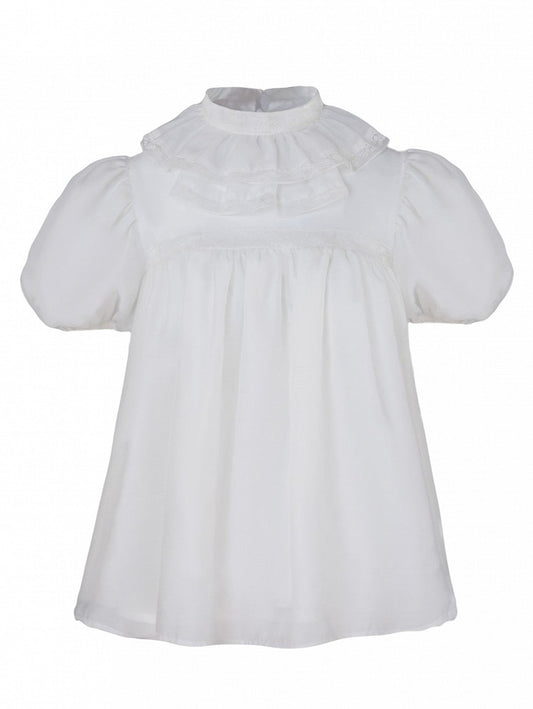 White Sleeves Blouse Ruff Puff Lolita Collar