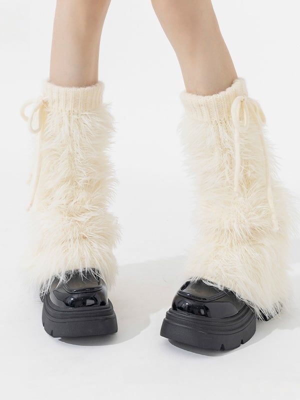 4 Colors Plush Flared Leg Warmers