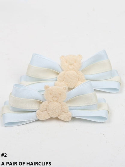 Bear Decoration 4 Sweet Options Lolita Bowknot Hairclip