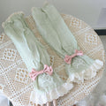 Detachable Bowknot Color Pattern Heart Details 4 Options Sleeves