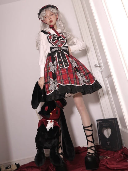 ヴァンパイアバニードラキュラゴシックバッグ ブラック＆レッド