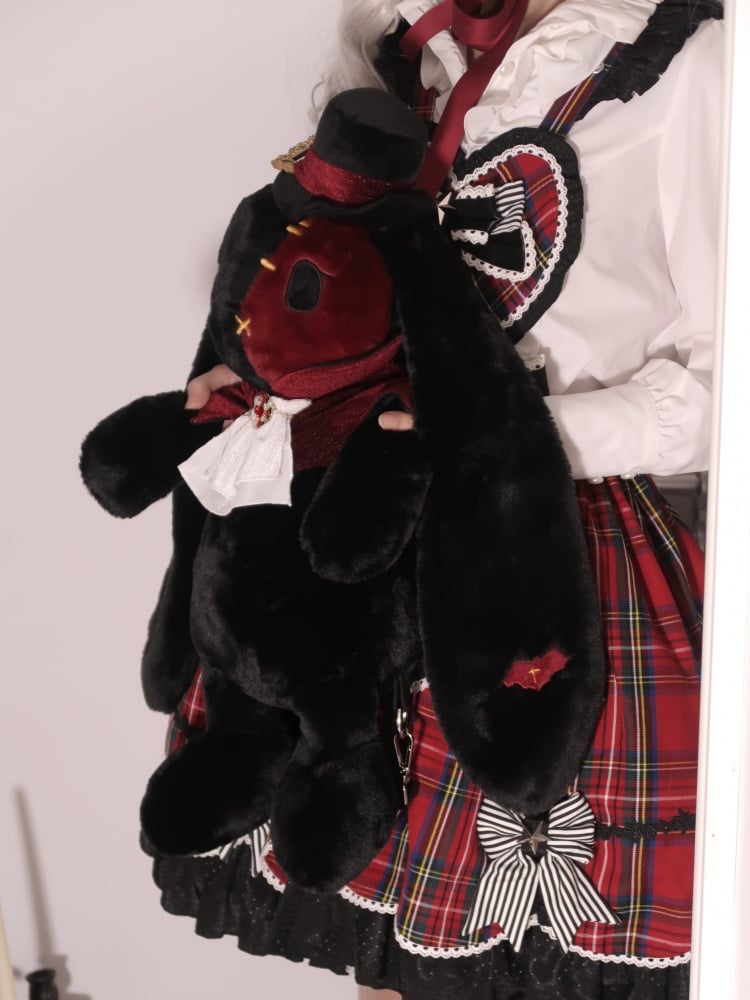 ヴァンパイアバニードラキュラゴシックバッグ ブラック＆レッド