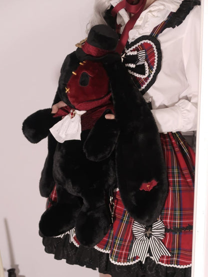 ヴァンパイアバニードラキュラゴシックバッグ ブラック＆レッド