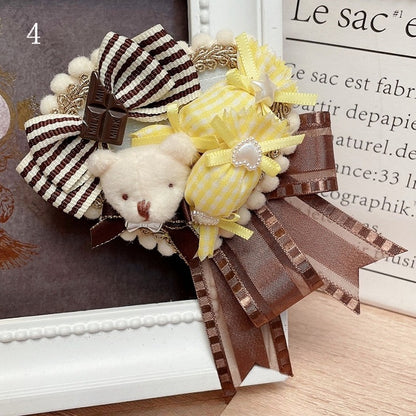 Herzförmige Schleife Optionen verziert süße Brosche Lolita