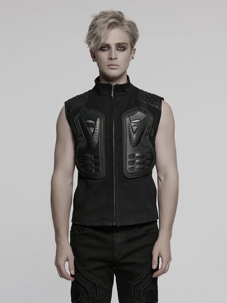 Black Men's Cyberpunk Vest