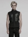 Black Men's Cyberpunk Vest