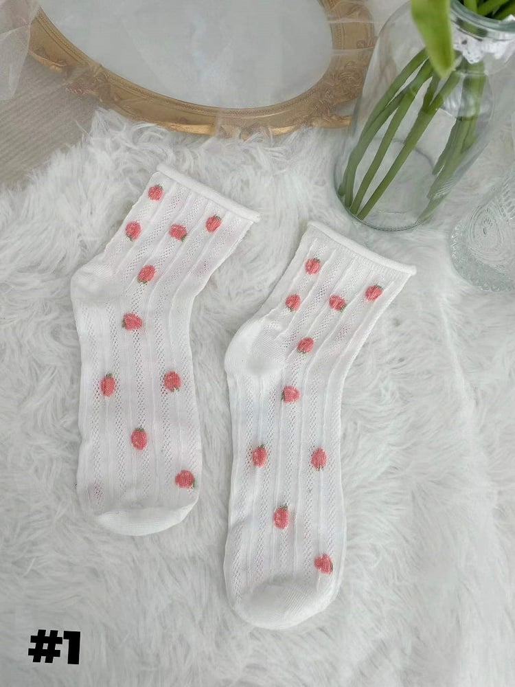 Sweet Lolita White Ankle Socks