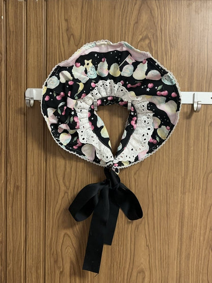 Purple Pink Blue / Black Yellow Green Bonnet