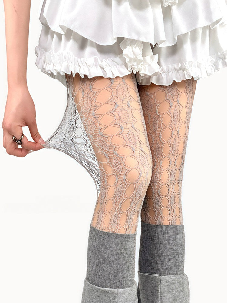 Design Polygon Tights Cut-Out Colors 4 Fishnet