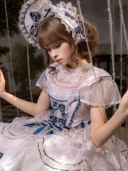 Parasol-Inspired Choker and Brooch Set - Mademoiselle Pearl