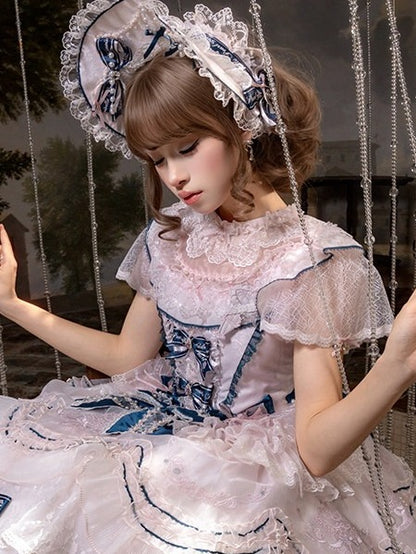 Parasol-Inspired Choker and Brooch Set - Mademoiselle Pearl