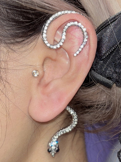 Gold/Silver Y2K Ear Snake-shaped Clip